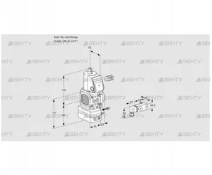 VAG1-/20R/NWAE (88003564) Газовый клапан с регулятором соотношения Kromschroder