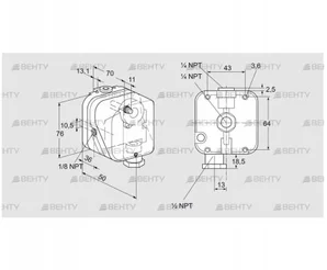 DG 50HT-22N (84447922) Датчик-реле давления газа Kromschroder