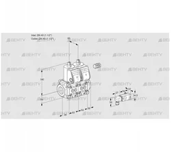 VCS3E40R/40R05NNWR/3-PP/PPPP (88104480) Сдвоенный газовый клапан Kromschroder