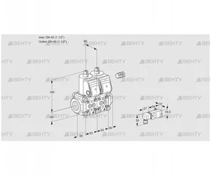 VCS3E40R/40R05NNWR/3-PP/PPPP (88104480) Сдвоенный газовый клапан Kromschroder