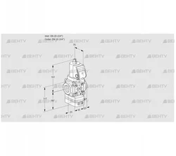 VAD1T20N/NWSR-50A (88033520) Газовый клапан с регулятором давления Kromschroder