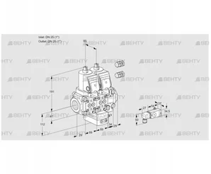 VCH2E25R/25R05NHEVWSR3/2--2/PPPP (88103656) Клапан с регулятором расхода Kromschroder