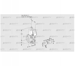 VAS1T25/-N/NQ (88011123) Газовый клапан Kromschroder