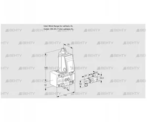 VAS1W0/W25R/NW (88017302) Газовый клапан Kromschroder