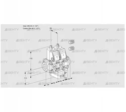 VCH2E40R/40R05NHEVKR3/PPPP/PPPP (88103958) Клапан с регулятором расхода Kromschroder