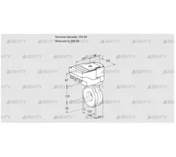 IBG80/65W05/40A2D (88303720) Дроссельная заслонка Kromschroder