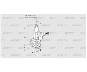 VAS240/-R/LW (88005919) Газовый клапан Kromschroder