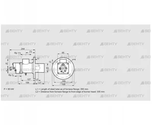 BIO 65RM-350/335-(71)E (84014647) Газовая горелка Kromschroder