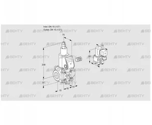 VAS115R/LW (88014326) Газовый клапан Kromschroder