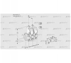 VCS2E25R/25R05NNKR3/2--3/PPPP (88103585) Сдвоенный газовый клапан Kromschroder