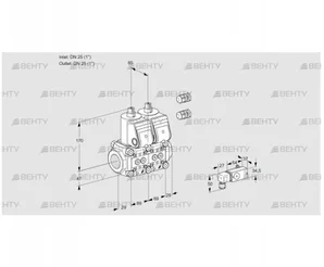 VCS2E25R/25R05NNKR3/2--3/PPPP (88103585) Сдвоенный газовый клапан Kromschroder