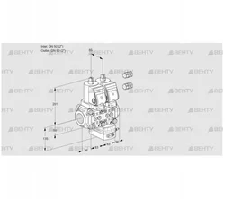 VCV3E50R/50R05NVKWSR3/PPPP/PPPP (88100480) Клапан с регулятором соотношения Kromschroder