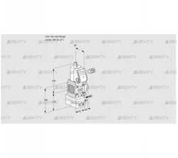 VAG3-/50R/NQAE (88015233) Газовый клапан с регулятором соотношения Kromschroder