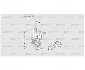 VAS1-/25R/NW (88011496) Газовый клапан Kromschroder