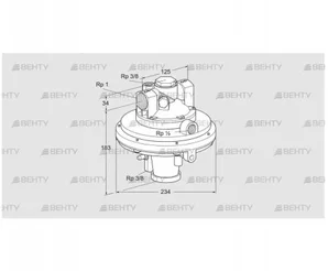 GIKH 25R02-5B (03155192) Регулятор соотношения расходов газ/воздух Kromschroder