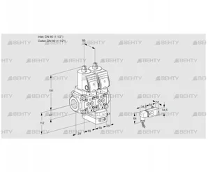 VCG2T40N/40N05NGAQSR/3--3/PPPP (88106758) Клапан с регулятором соотношения Kromschroder