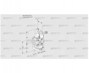 VAD120R/NK-100A (88012770) Газовый клапан с регулятором давления Kromschroder