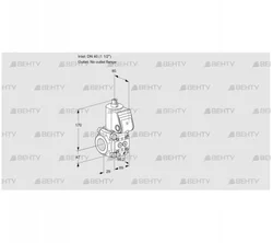 VAS2T40/-N/NQ (88004546) Газовый клапан Kromschroder