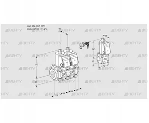 VCS2E40R/40R05NNWR/PPPP/PPZS (88106778) Сдвоенный газовый клапан Kromschroder