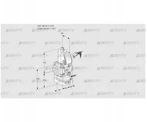 VAG240R/NWAE (88011160) Газовый клапан с регулятором соотношения Kromschroder