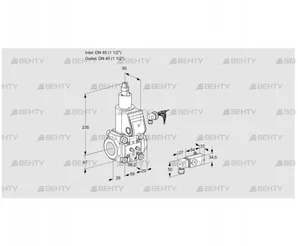 VAS240R/LW (88004971) Газовый клапан Kromschroder