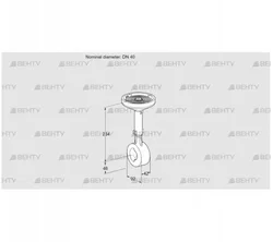 BVHS40Z01A (88300166) Дроссельная заслонка Kromschroder