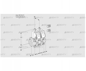 VCS2E50R/50R05NNKR3/PPPP/PPPP (88100245) Сдвоенный газовый клапан Kromschroder