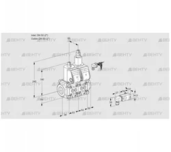 VCS3E50R/50R05NLWR/PPPP/3-PP (88104191) Сдвоенный газовый клапан Kromschroder