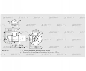 BIO 140KB-250/235-(66)E (84008035) Газовая горелка Kromschroder