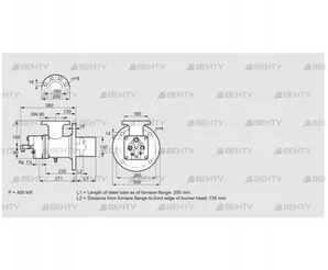 BIO 140HB-200/135-(26)E (84008024) Газовая горелка Kromschroder