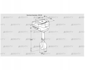 IBHS80Z01A/40A3DR10 (88300648) Дроссельная заслонка Kromschroder