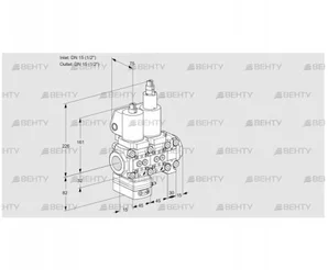 VCG1T15N/15N05GALVQGL/PPPP/PPPP (88103440) Клапан с регулятором соотношения Kromschroder