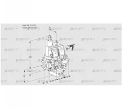 VCH1E15R/15R05LHEVQSR/PPPP/PPPP (88104014) Клапан с регулятором расхода Kromschroder