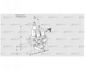 VCH1E15R/15R05LHEVQSR/PPPP/PPPP (88104014) Клапан с регулятором расхода Kromschroder