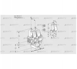 VCH2E25R/25R05FNHEVWR3/PPPP/PPBS (88103438) Клапан с регулятором расхода Kromschroder