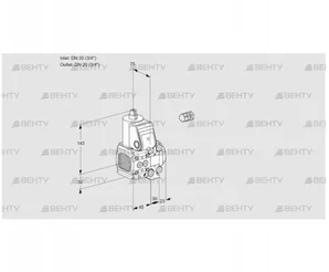 VAS1E20R/20R05FNVWR/PP/PP (88102424) Газовый клапан Kromschroder