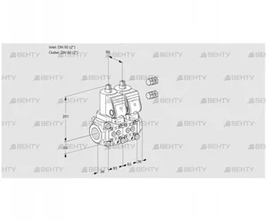 VCS3E50R/50R05NNKGR3/PPPP/PPPP (88107165) Сдвоенный газовый клапан Kromschroder