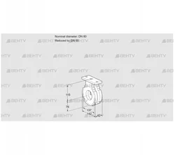 BVG80/65W05 (88300149) Дроссельная заслонка Kromschroder