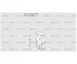 BVG80/65W05 (88300149) Дроссельная заслонка Kromschroder