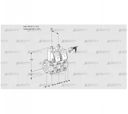 VCS3E40R/40R05NNQR3/PPPP/PPPP (88101355) Сдвоенный газовый клапан Kromschroder