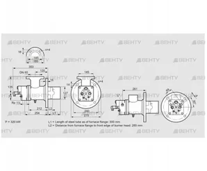 BIO 125KB-300/285-(20E)E (84199305) Газовая горелка Kromschroder