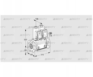 VCS780F05NNWGR3B/PPPP/PPPP (88203677) Сдвоенный газовый клапан Kromschroder