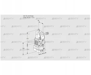 VAD2-/40R/NK-50A (88007619) Газовый клапан с регулятором давления Kromschroder