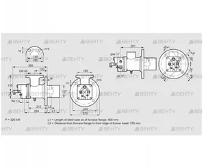 BIO 125RML-450/235-(18)EB (84199060) Газовая горелка Kromschroder