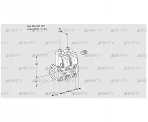 VCS3E40R/40R05NNQR3/PPPP/PPPP (88101944) Сдвоенный газовый клапан Kromschroder