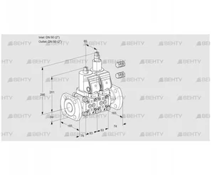 VCS3E50F/50F05NLWGR3/PPPP/PPPP (88106528) Сдвоенный газовый клапан Kromschroder