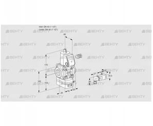 VAD240R/NW-25A (88002218) Газовый клапан с регулятором давления Kromschroder