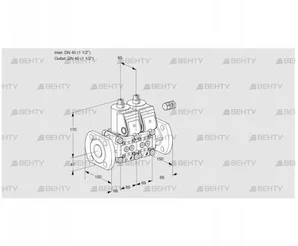 VCS2E40F/40F05NNQR3/PPPP/PPPP (88101942) Сдвоенный газовый клапан Kromschroder