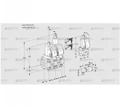 VCS3E50R/50R05NLWSR8/3-PP/PPBS (88107126) Сдвоенный газовый клапан Kromschroder