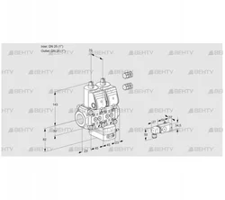 VCG1E25R/25R05NGEWR3/2-PP/PPPP (88107624) Клапан с регулятором соотношения Kromschroder